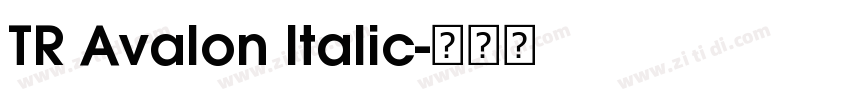 TR Avalon Italic字体转换